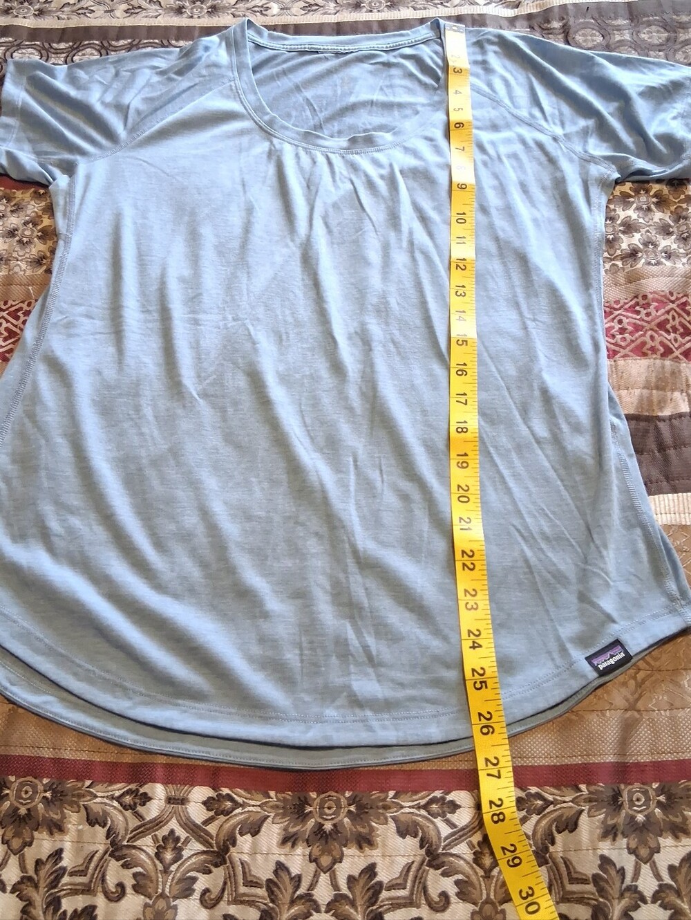 Patagonia Women Capilene Cool Trail Shirt Short Sleeve Blue L Athletica - Picture 9 of 12